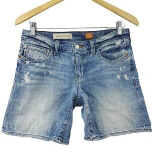 Pilcro & the Letterpress Stet Distressed Jean Shorts Size 27 Anthropologie Light